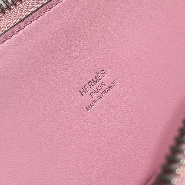 HM Bolide 25 Baby Pink Epsom Leather Silver Hardware 237423