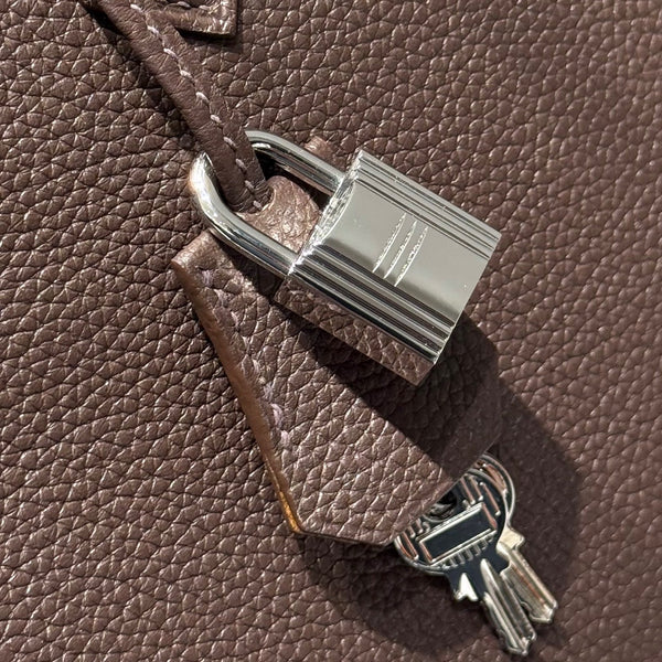 HM BIRKIN 25CM CAFE TOGO LEATHER SILVER HARDWARE 237502