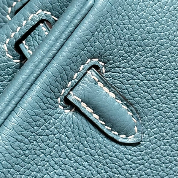 HM BIRKIN 25CM TEAL GREEN TOGO LEATHER SILVER HARDWARE 237510