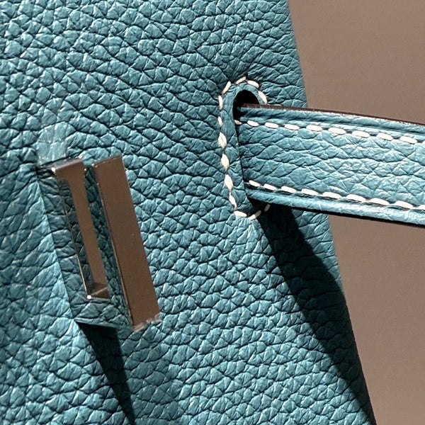 HM BIRKIN 25CM TEAL GREEN TOGO LEATHER SILVER HARDWARE 237510
