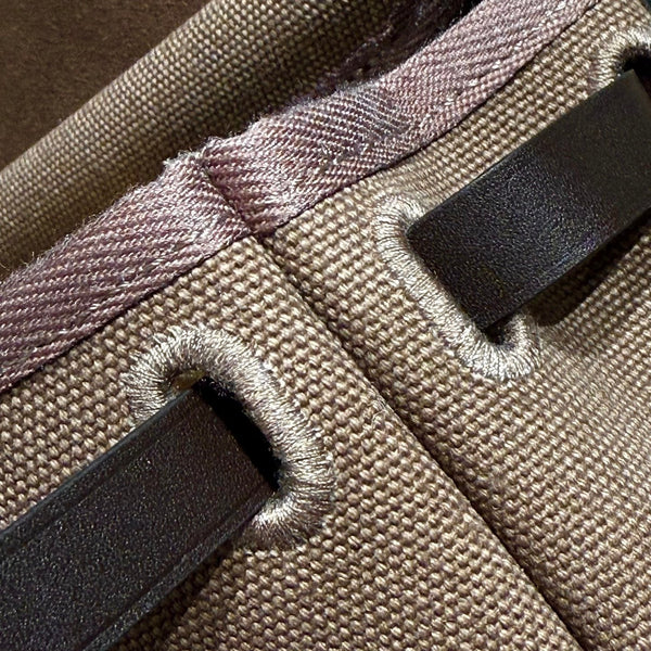 HM Mini Herbag Gold Buckle 20 Coffee Canvas and Hunter Cowhide 243300