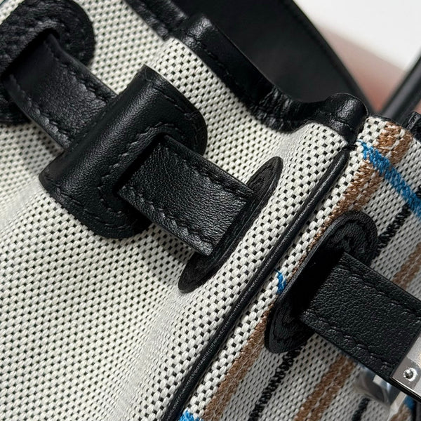 HM Shoulder Birkin 29cm Black Swift Cowhide Toile H Shw 249917