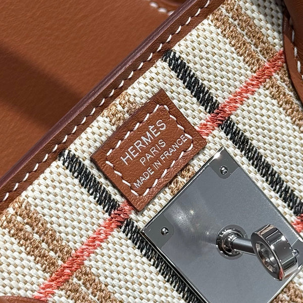 HM Shoulder Birkin 29cm Gold Brown Swift Cowhide Toile H Shw 249926