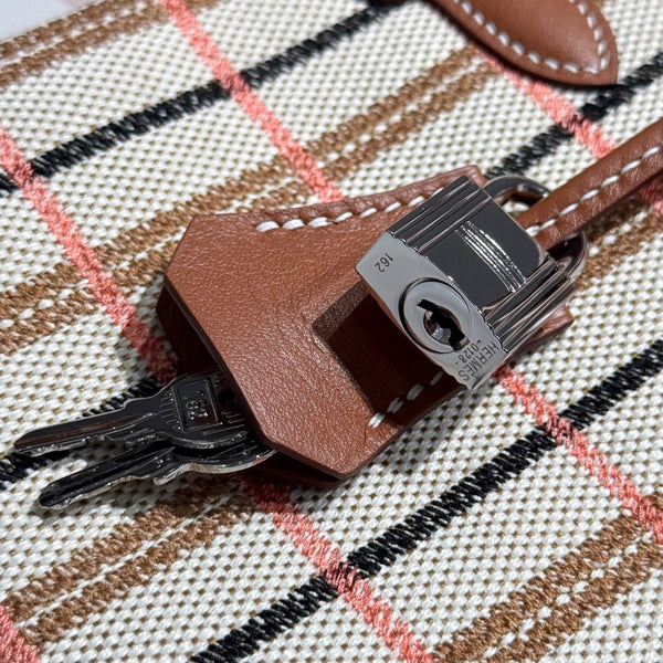 HM Shoulder Birkin 29cm Gold Brown Swift Cowhide Toile H Shw 249926