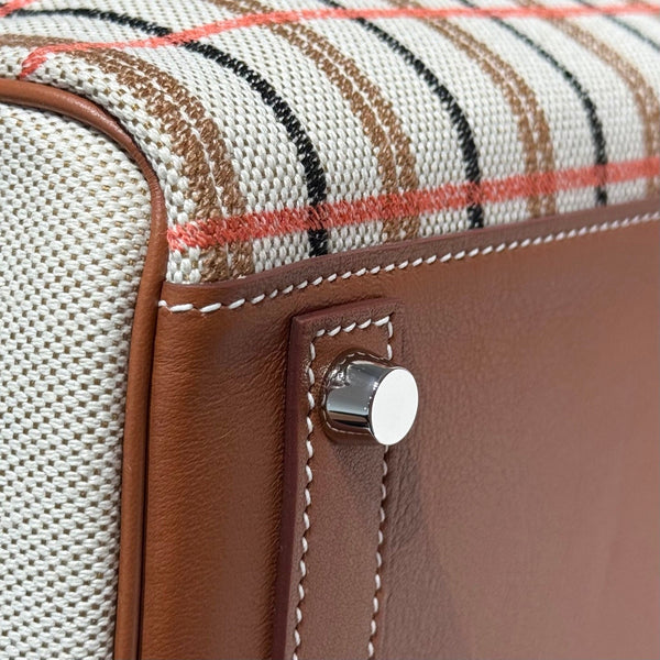 HM Shoulder Birkin 29cm Gold Brown Swift Cowhide Toile H Shw 249926