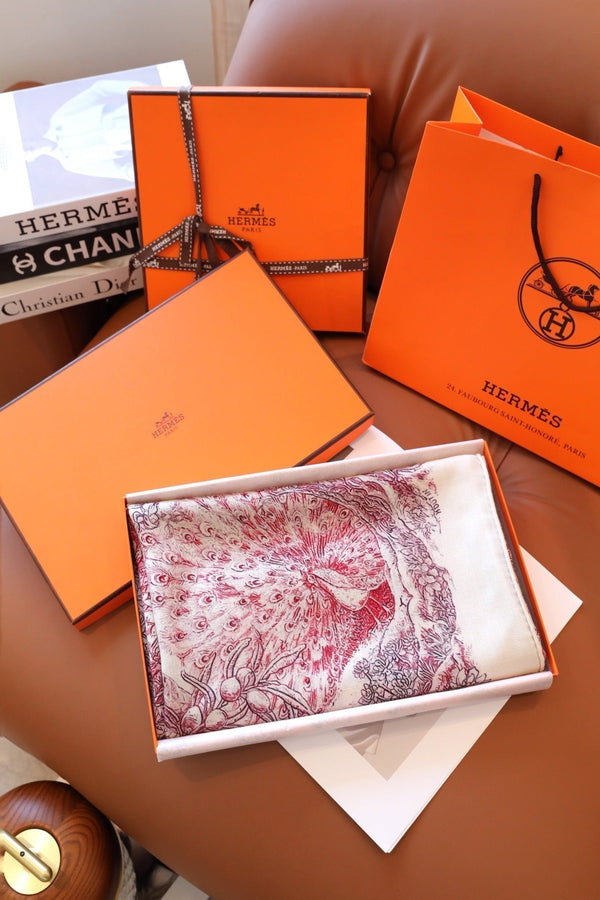 SCARF 140 IN ROSE PINK SILK