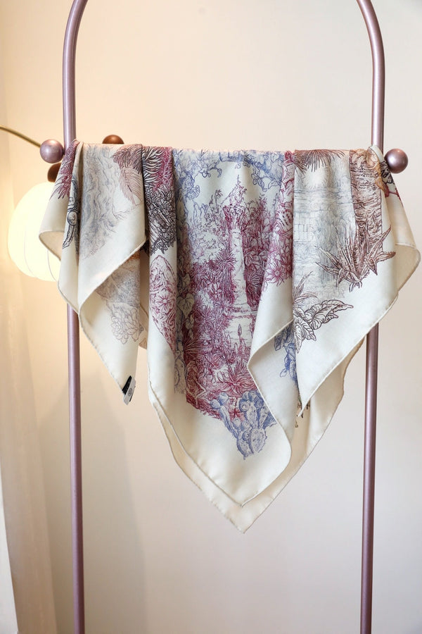 SCARF 140 IN COLORFUL SILK