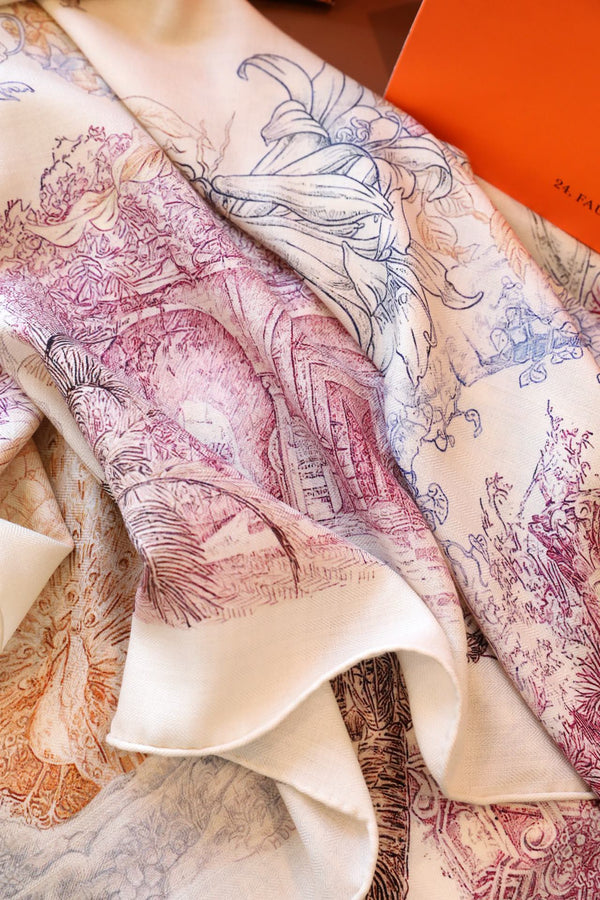 SCARF 140 IN COLORFUL SILK