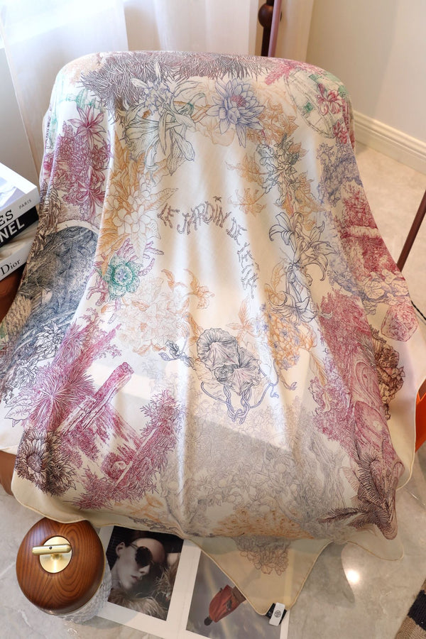 SCARF 140 IN COLORFUL SILK