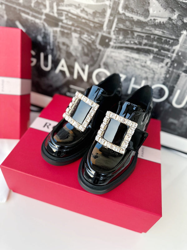 Diamond Loafers Viv Black Cowhide Patent Leather 184411
