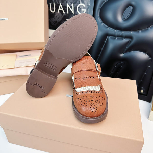 Church's X Miu Loafers Brown Orange Calfskin