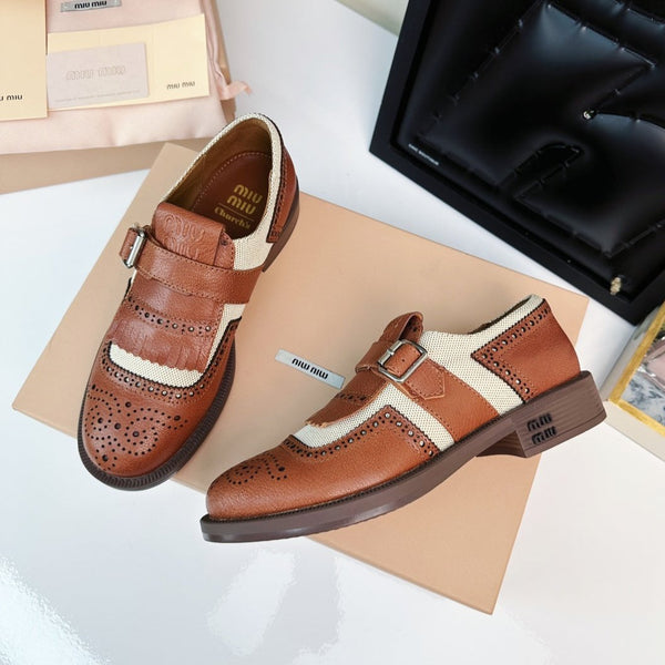 Church's X Miu Loafers Brown Orange Calfskin