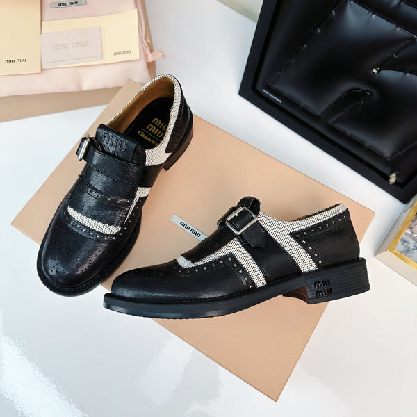 Church's X Miu Loafers Black Calfskin