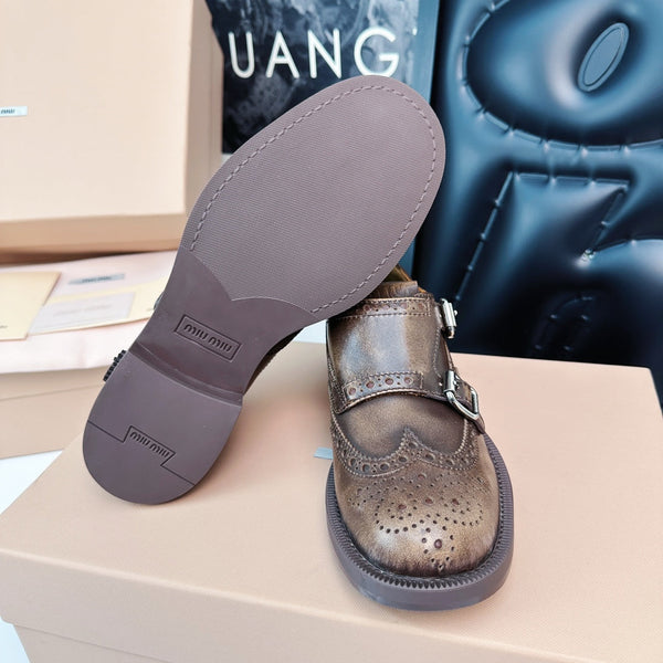 Church's X Miu Loafers Matte Brown Calfskin