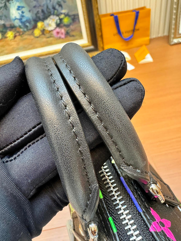 LV Nano Speed 16cm Black Multicolore Monogram Canvas 206013