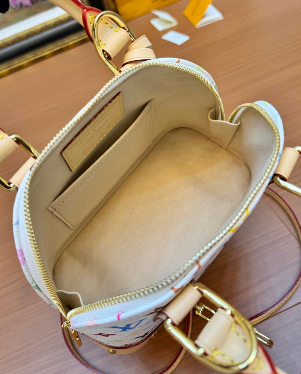 LV Alma BB 23cm White Multicolore Monogram Canvas 206011