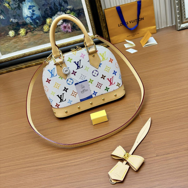 LV Alma BB 23cm White Multicolore Monogram Canvas 206011