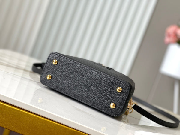 CAPUCINES MINI 21 IN NERO MIX BIANCO TAURILLON ORO HARDWARE