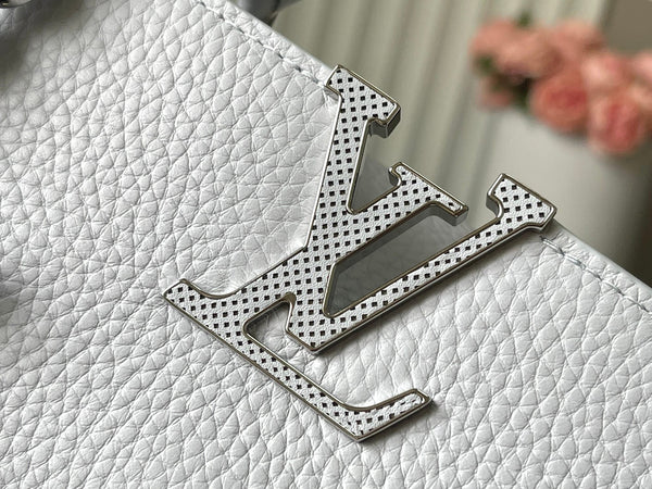 CAPUCINES BB 27 IN GRIGIO CROMATO TAURILLON FERRAMENTA ARGENTO