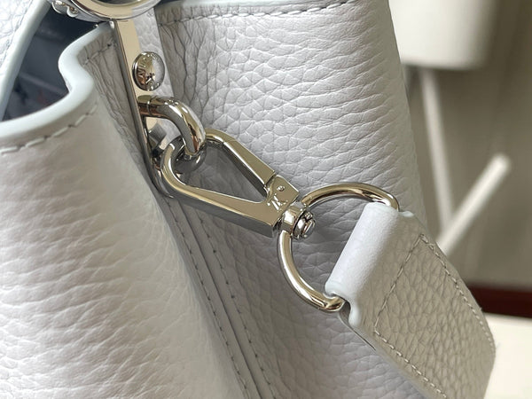 CAPUCINES BB 27 IN GRIGIO CROMATO TAURILLON FERRAMENTA ARGENTO