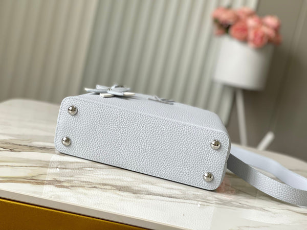 CAPUCINES BB 27 IN GRIGIO CROMATO TAURILLON FERRAMENTA ARGENTO