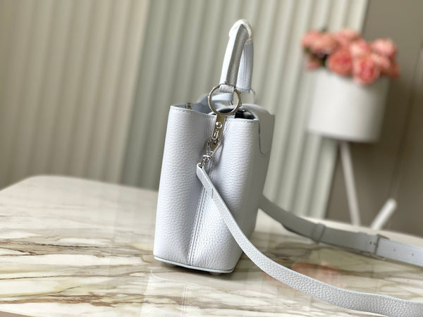 CAPUCINES BB 27 IN GRIGIO CROMATO TAURILLON FERRAMENTA ARGENTO