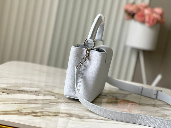 CAPUCINES MINI 21 IN GRIGIO CROMATO CON FERRAMENTA IN ARGENTO TAURILLON