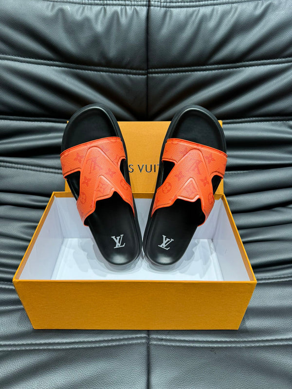 LV OASIS MULE IN CARROT ORANGE MONOGRAM CALFSKIN