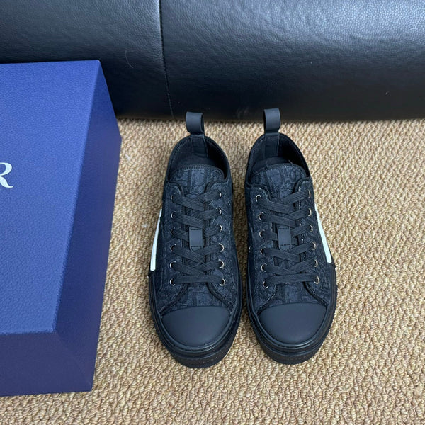 CD B23 Low-Top Sneaker Black Oblique Jacquard Fabric