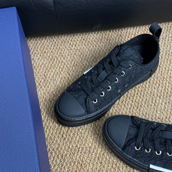 CD B23 Low-Top Sneaker Black Oblique Jacquard Fabric