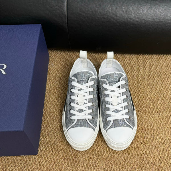 CD B23 Low-Top Sneaker Grey Oblique Jacquard Fabric