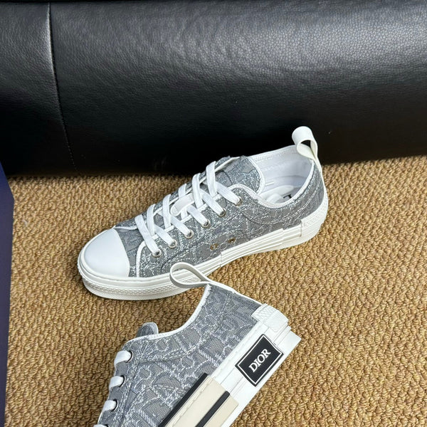 CD B23 Low-Top Sneaker Grey Oblique Jacquard Fabric