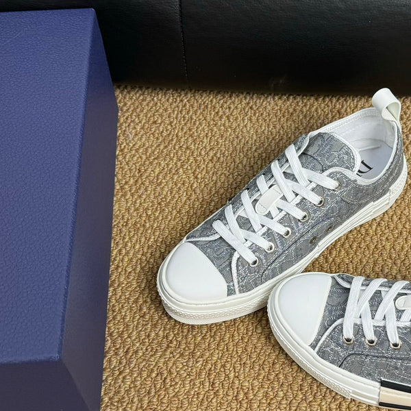 CD B23 Low-Top Sneaker Grey Oblique Jacquard Fabric