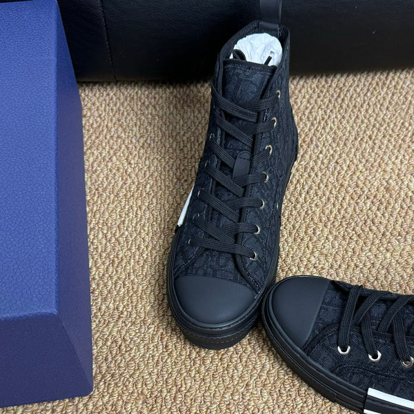 CD B23 High-Top Sneaker Black Oblique Jacquard Fabric