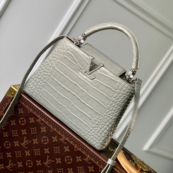 CAPUCINES BB 27 GREY TAURILLON SILVER HARDWARE