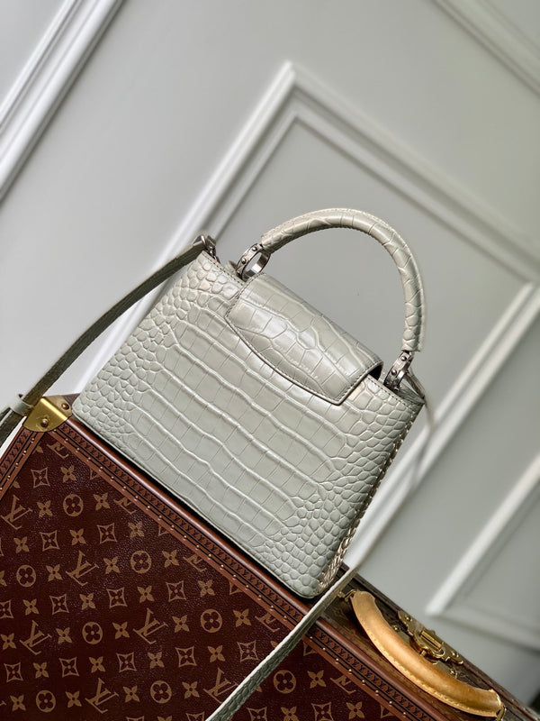 CAPUCINES BB 27 GREY TAURILLON SILVER HARDWARE