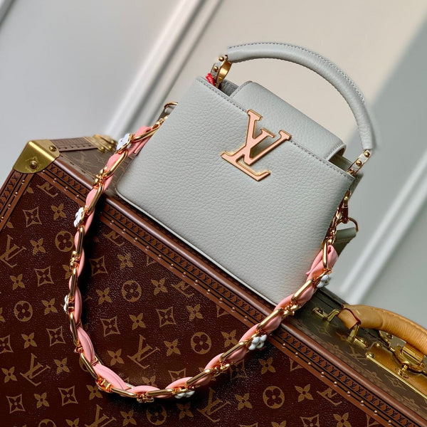 CAPUCINES MINI 21 ROCK GREY TAURILLON GOLD HARDWARE