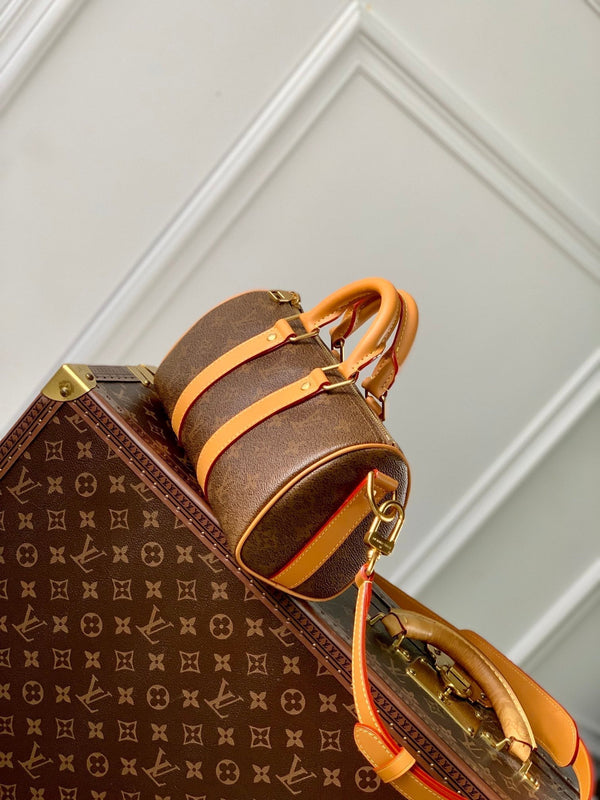 Lv Keepall Bandouliere 25 Brown Monogram