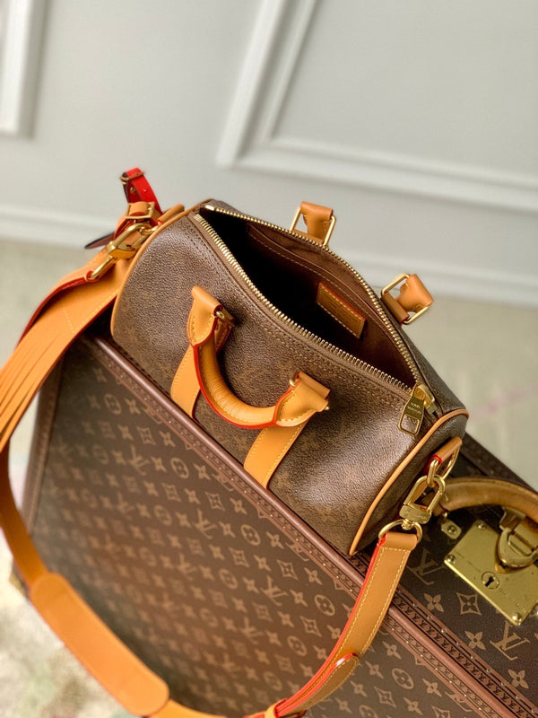 Lv Keepall Bandouliere 25 Brown Monogram