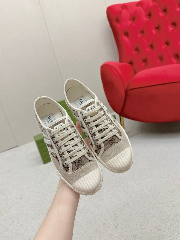 GG TRAINER PUNTA SMERLATA DENIM GRIGIO CHIARO