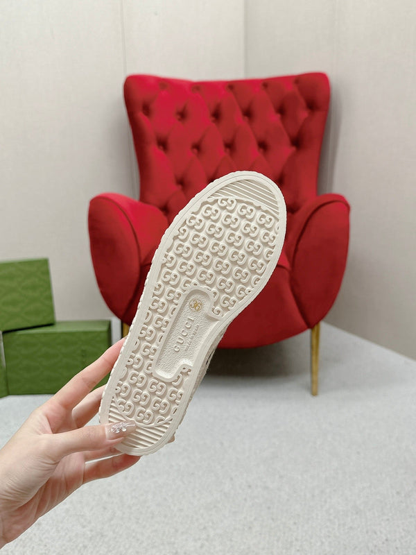 GG TRAINER PUNTA SMERLATA DENIM GRIGIO CHIARO