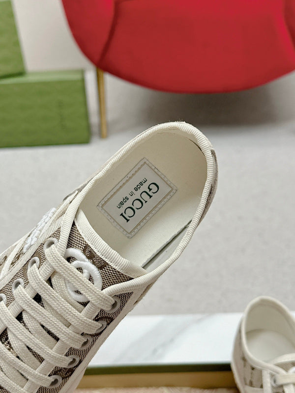 GG TRAINER PUNTA SMERLATA DENIM GRIGIO CHIARO