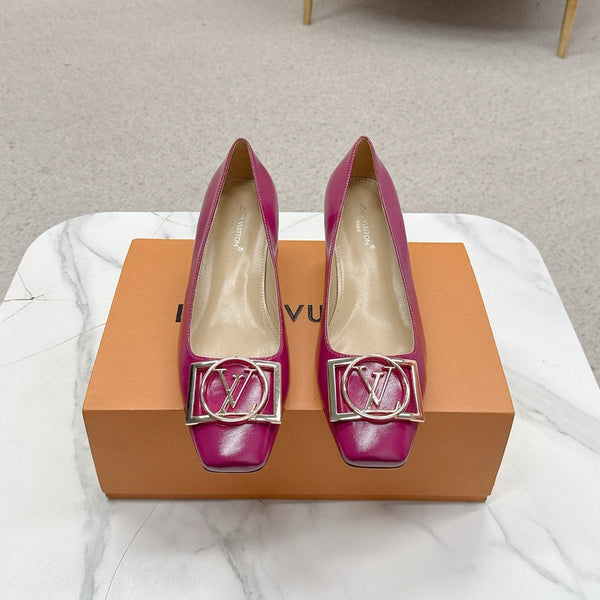 LV Madeleine High Heels Fuchsia Pink Leather 528577