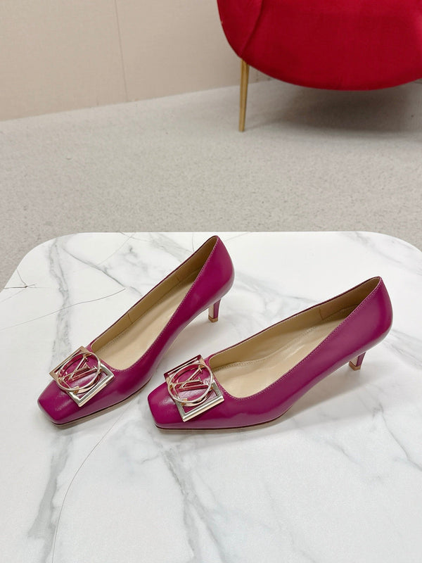 LV Madeleine High Heels Fuchsia Pink Leather 528577