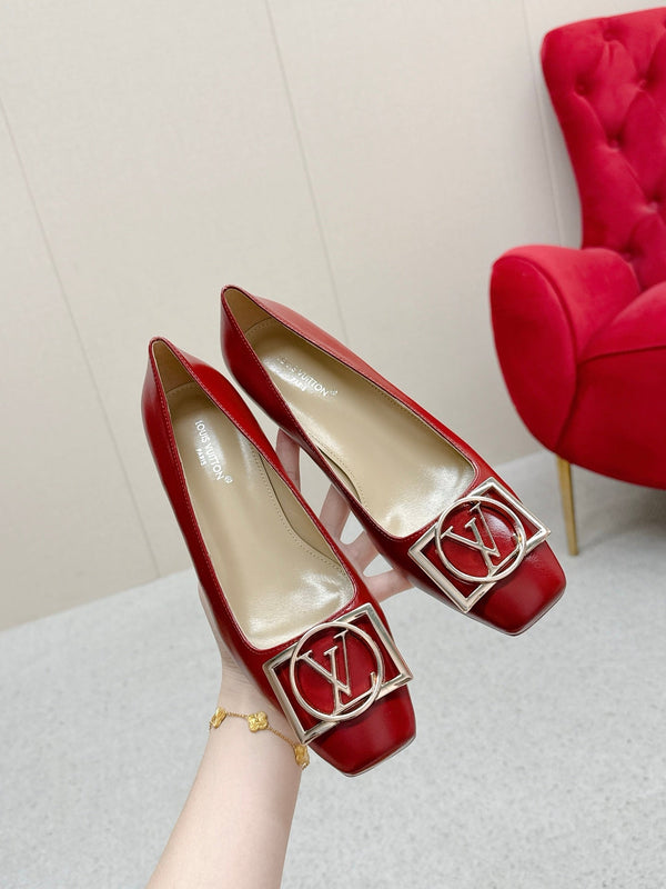 LV Madeleine High Heels Fuchsia Red Leather 528580