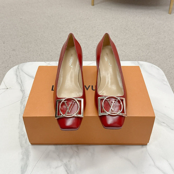 LV Madeleine High Heels Fuchsia Red Leather 528580