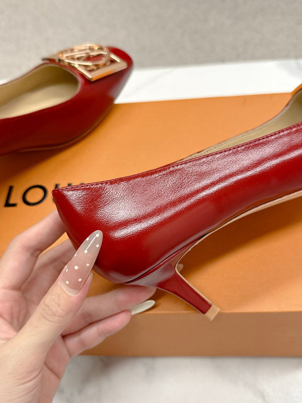 LV Madeleine High Heels Fuchsia Red Leather 528580