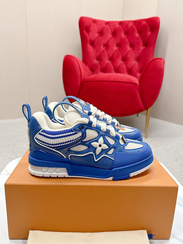 LV Trainer Sneaker Navy White Cowhide and Mesh 528554