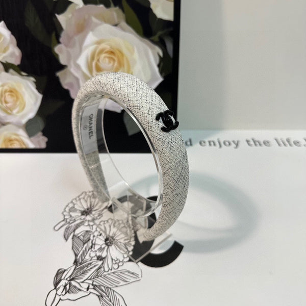 WHITE TWEED HAIRBAND 124640