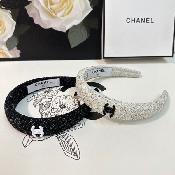 WHITE TWEED HAIRBAND 124640